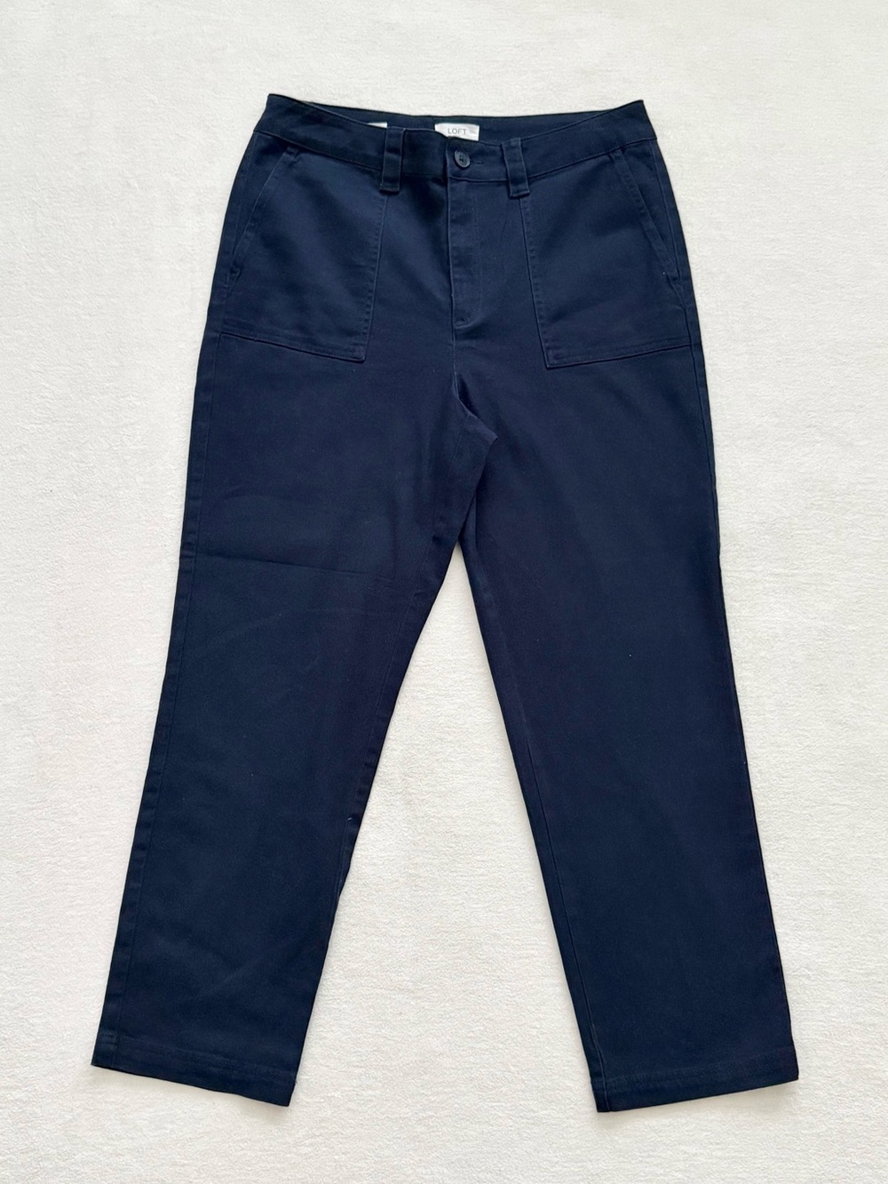 LOFT Outlet High Rise Tapered Leg Pants Navy Blue Size 10